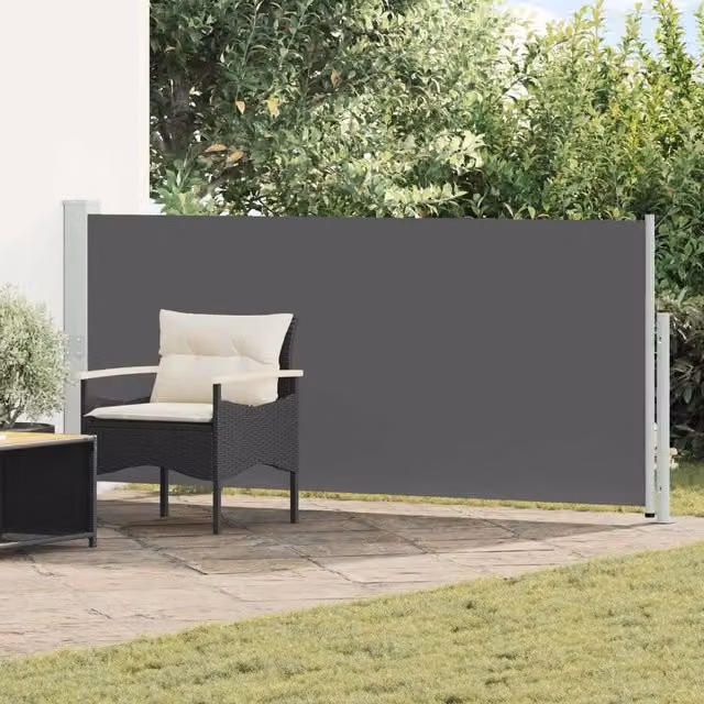 Tenda laterale retrattile parasole DESIGN IN in poliestere e acciaio, colore Antracite, L 500 cm x H 160 cm – 1
