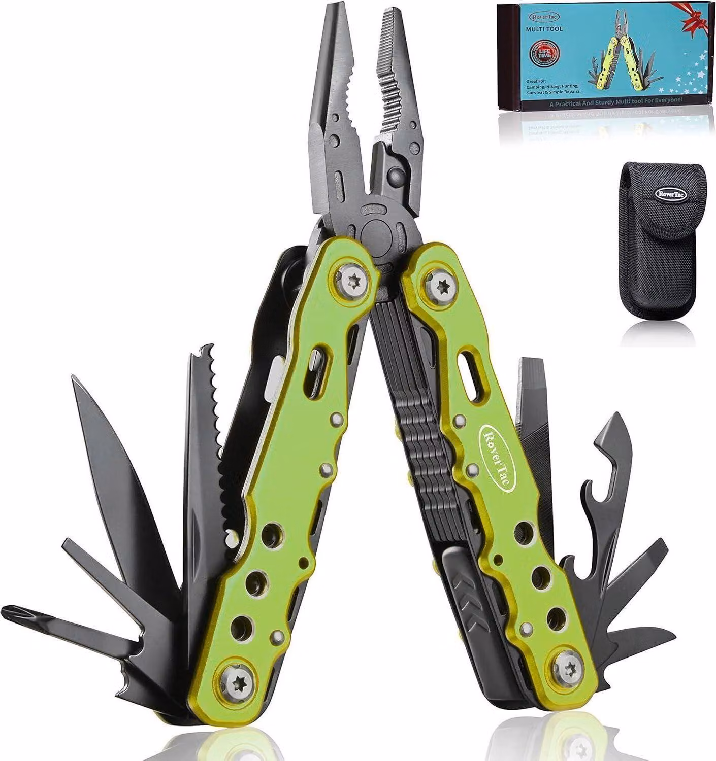 Strumento multitool Pinze di sopravvivenza Coltello multifunzionale Camping Outdoor Verde