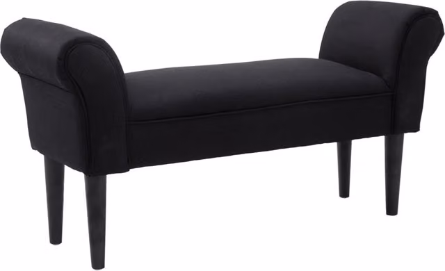 Panca imbottita con contenitore XYLO in velluto nero L: 102 cm, P: 36 cm, H: 51 cm – 1