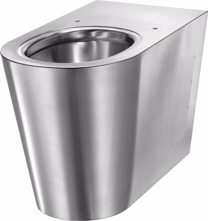 Delabie WC S21 P bodenst. Anschl. von hinten Edst. 1.4301 satiniert