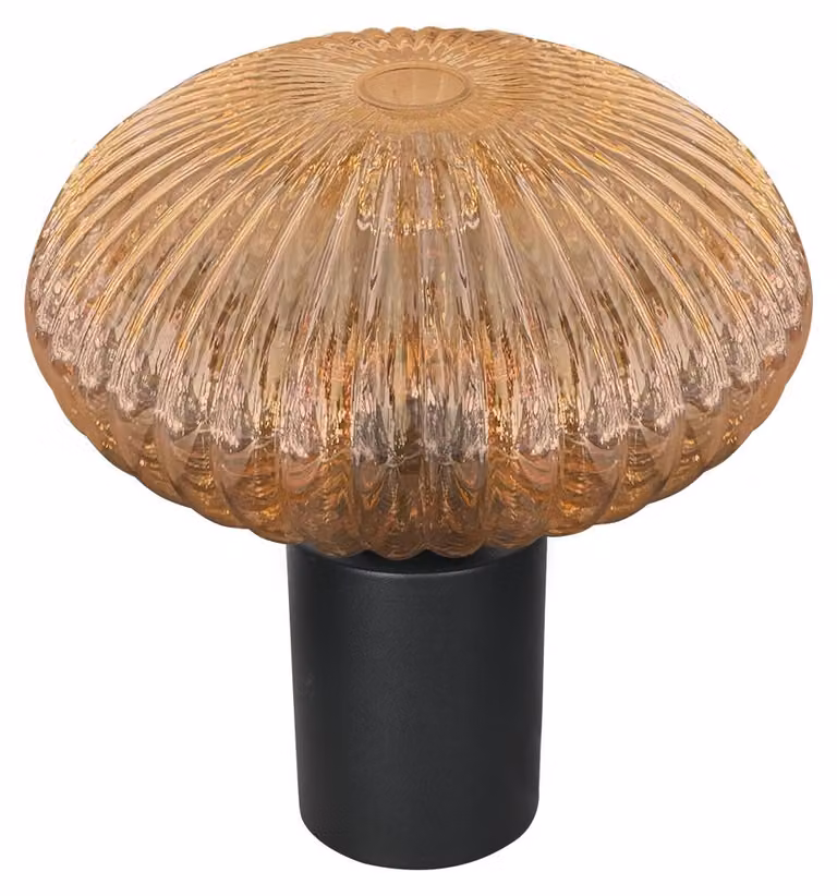 Lampada da tavolo - ambra - Bloeba - vetro plastica metallo - Ø 30cm - E27 - 4235ZW - Mexlite