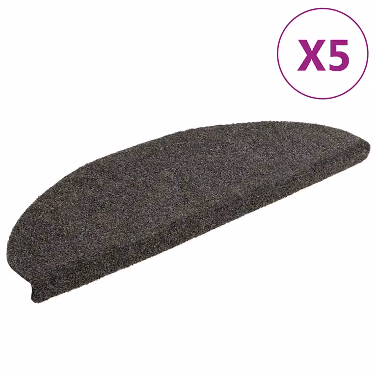 vidaXL Tappetini per scale autoadesivi 5 pz 65x21x4 cm antracite