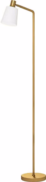 Lampada da terra LED HOMCOM dimmerabile con 3 temperature di colore e paralume girevole, bianco e oro