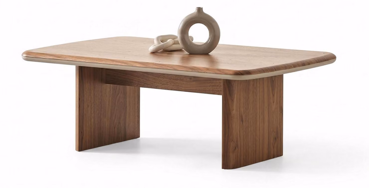 Tavolino da caffè in legno, color marrone, stile moderno, design senza tempo, alta qualità, elegante