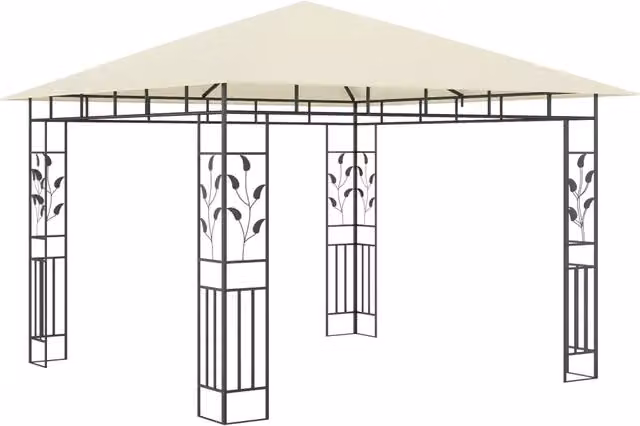Gazebo con Zanzariera 3x3x2,73 m Crema 180 g/m² 47969