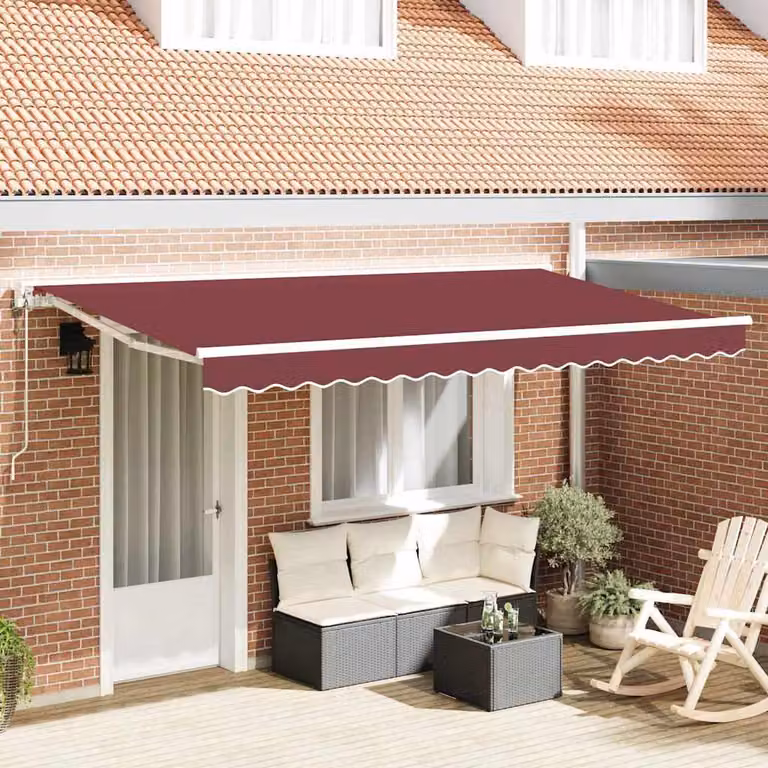 Maison Exclusive - Telaio per tenda da sole rosso bordeaux 350 x 200 cm