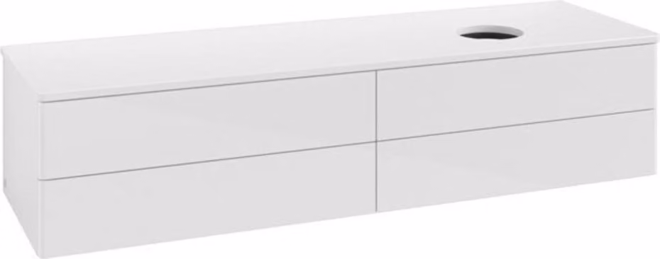 V&B Mobiletto senza struttura frontale - illuminazione Antao 160x50cm, WBP colore Lac, laccato bianco