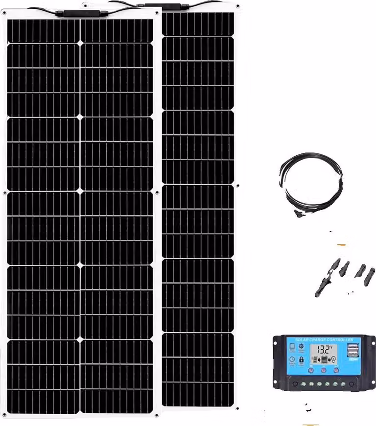 Pannello solare flessibile, potenza massima 80W, efficienza delle celle 24%, adatto a superfici irregolari, kit 12V24V 160W