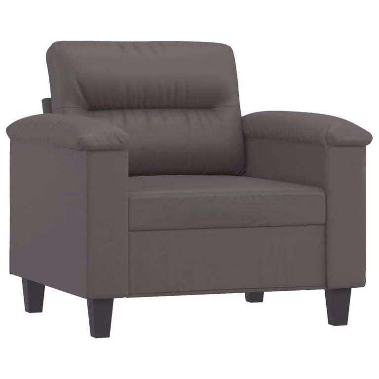Poltrona Grigia 60 cm in Pelle finta