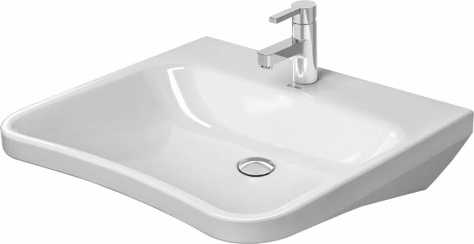 Duravit Durastyle Vital Med 650 mm, sans trop-plein, avec table de robinetterie, sans trou de robinetterie, 2330650070, 2330650070