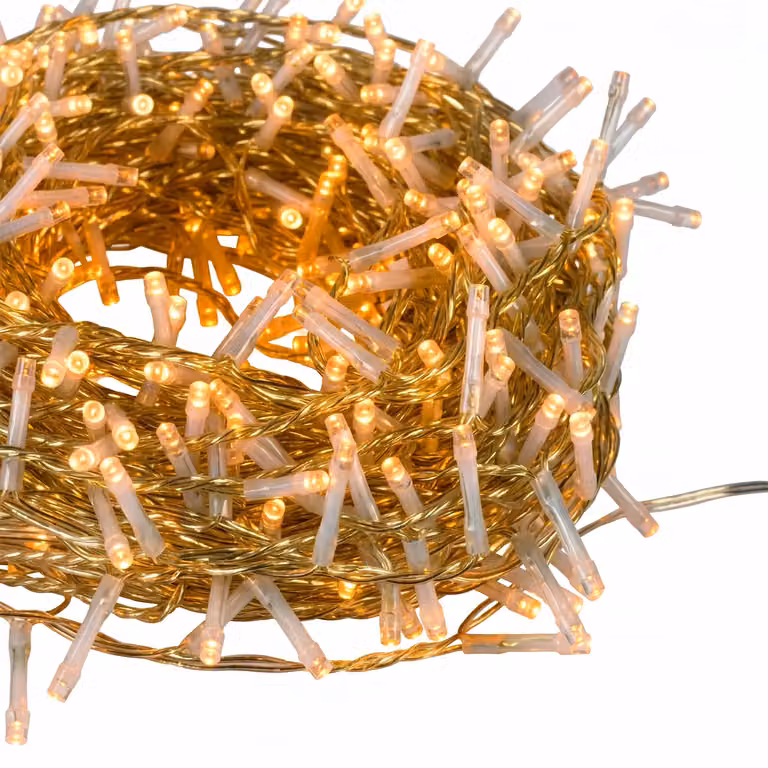 Catena Luminosa LED Dictrolux Oro Compact con 180 LED, Lunghezza: 7,2 m