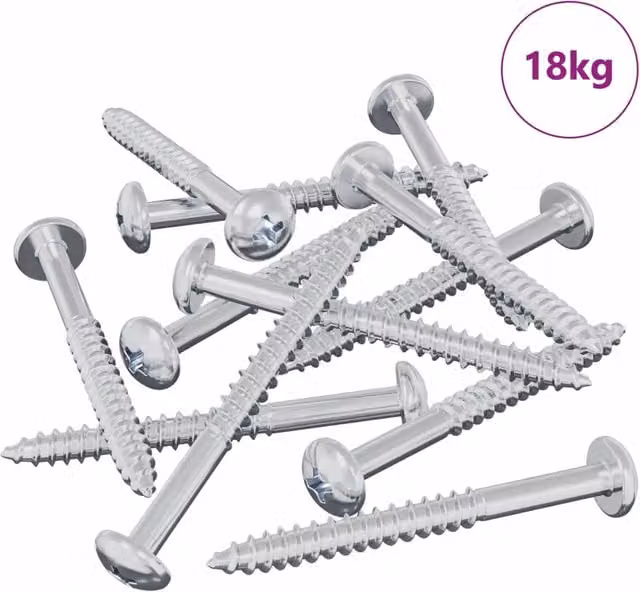 Vite in Legno 3273 pz Argento 9,8 x 53 mm Acciaio CFW4656070