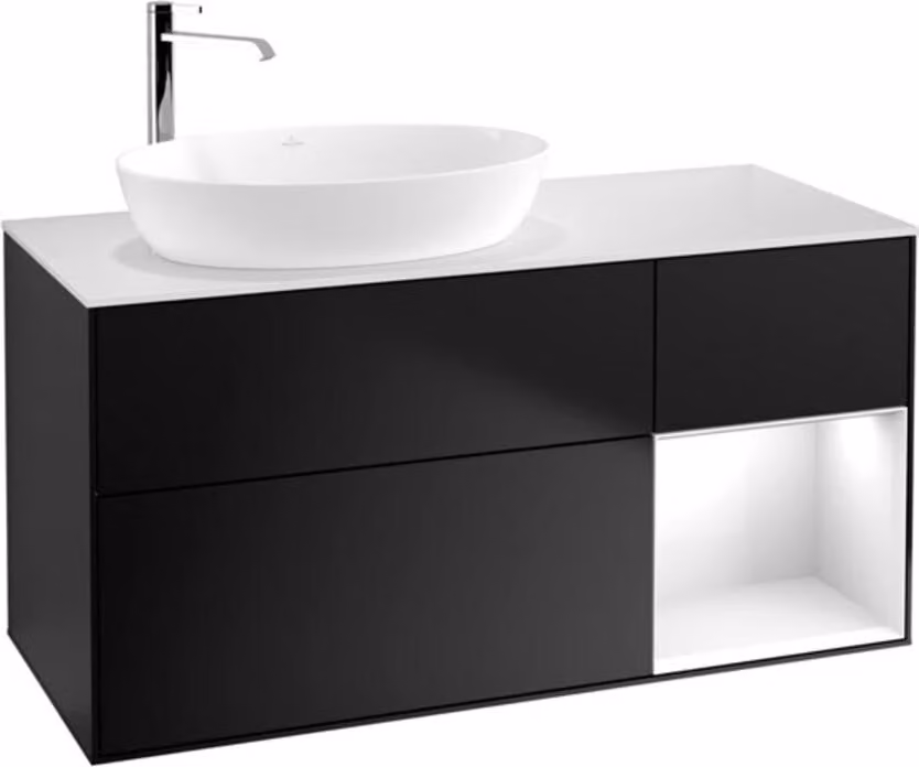 Mobile V&B Finion 120 cm, Pl w m, Rg glo wh. Lac, bla m Lac