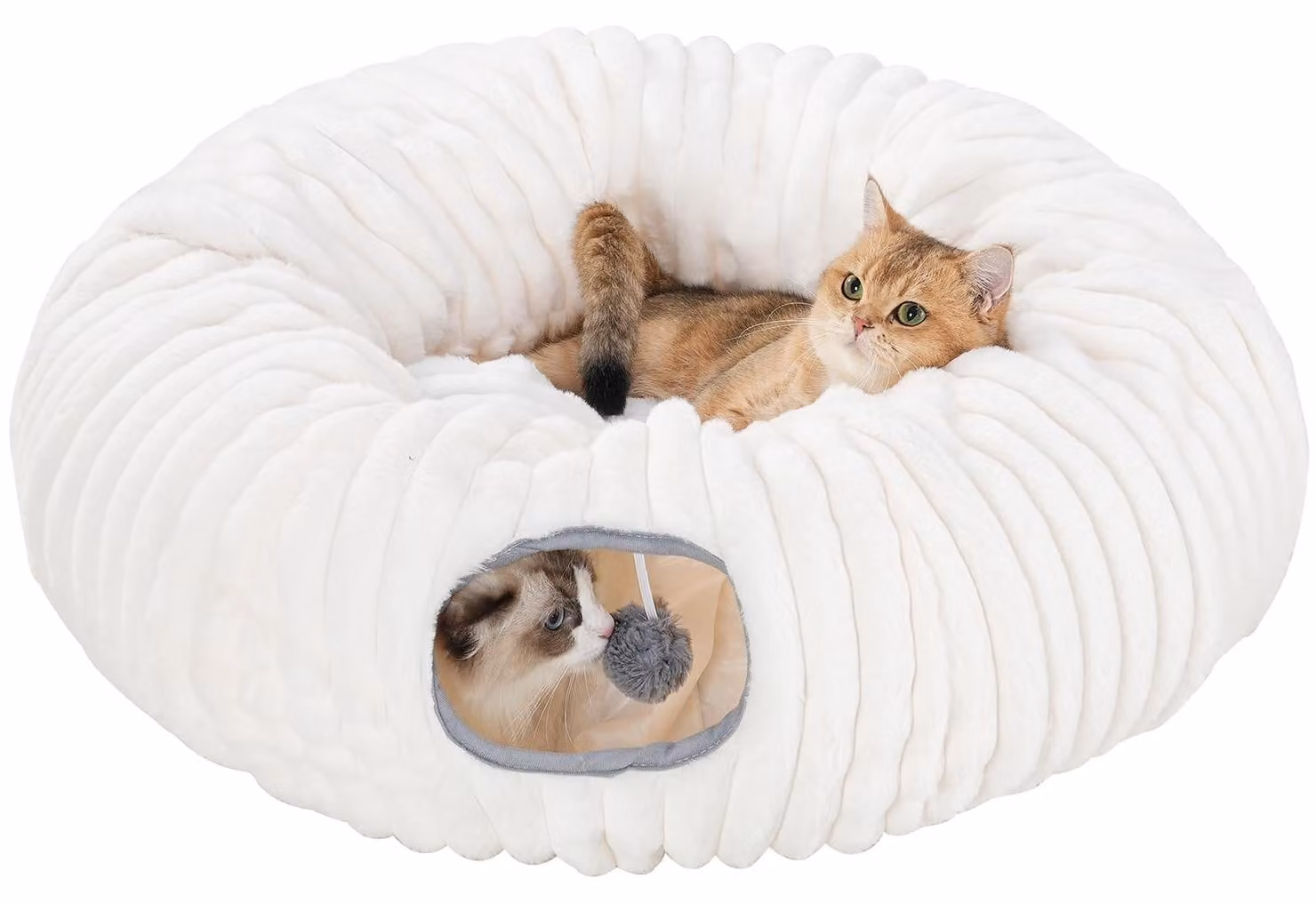 Omgoods - Tunnel per gatti con cuscino centrale