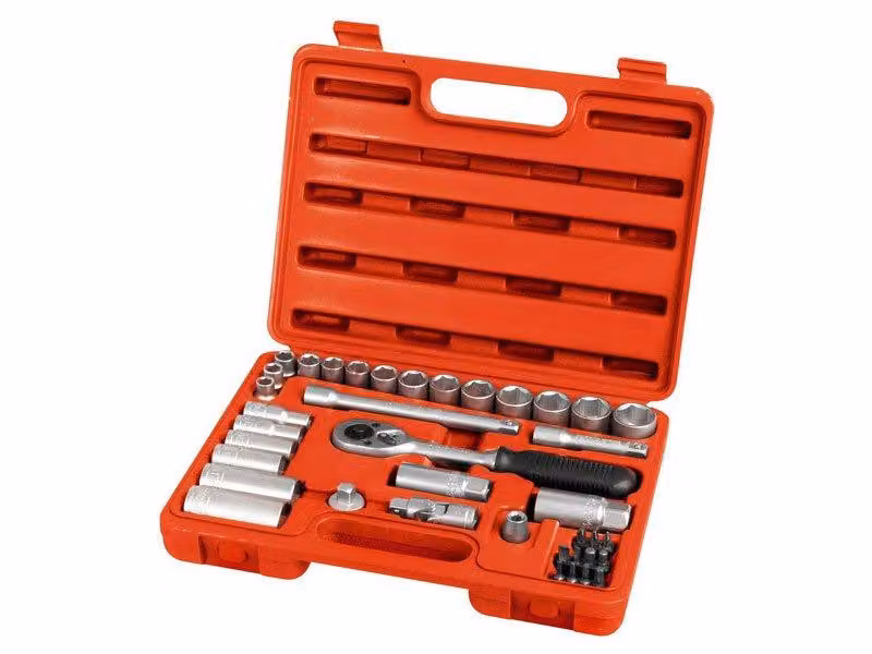 Set di 39 pezzi di chiavi a bussola Extol Premium (6522), 3/8", CrV