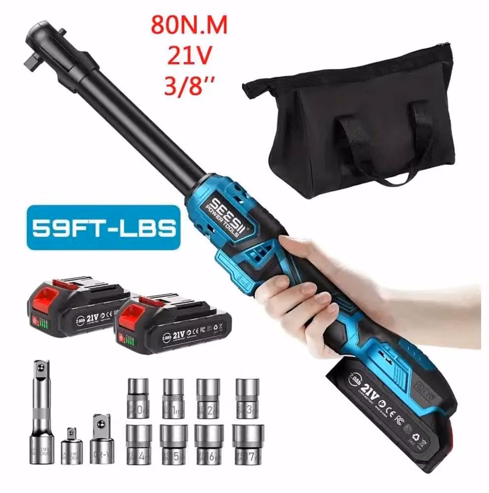 Chiave a bussola a batteria, senza fili, coppia elevata, estensione 80 Nm
