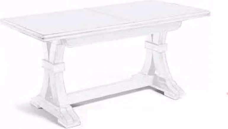 Milani Home - tavolo da pranzo allungabile 160-340 x 85 cm, bianco, legno massello