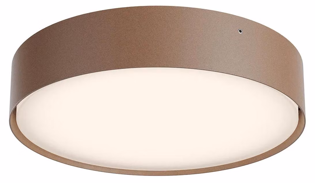 Lampada da esterno Redo Outdoor NOX PL LED, modello rotondo – Ø30 v6 cm - Colore: marrone ruggine, Base: marrone ruggine