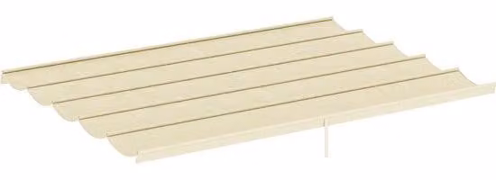 Pergola, dimensioni 4x3 metri, colore crema, dimensioni totali 350x260 cm
