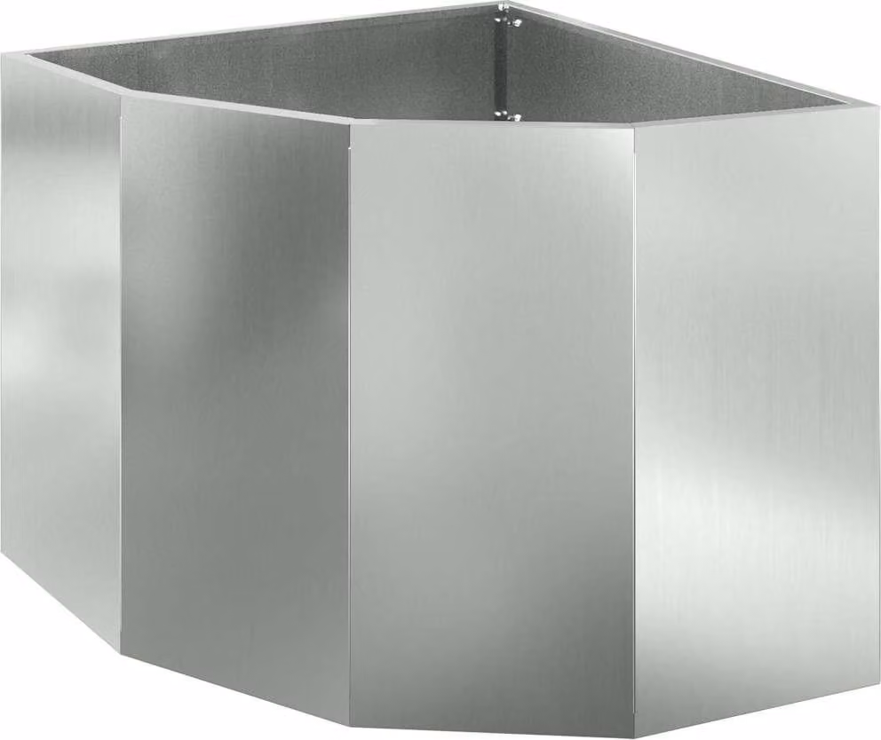 Vaso d'angolo Argento 60 x 60 x 50 cm Acciaio zincato