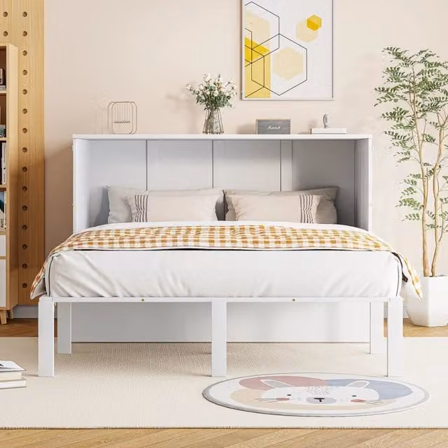 letto a scomparsa legno bianco 140 x 200 cm