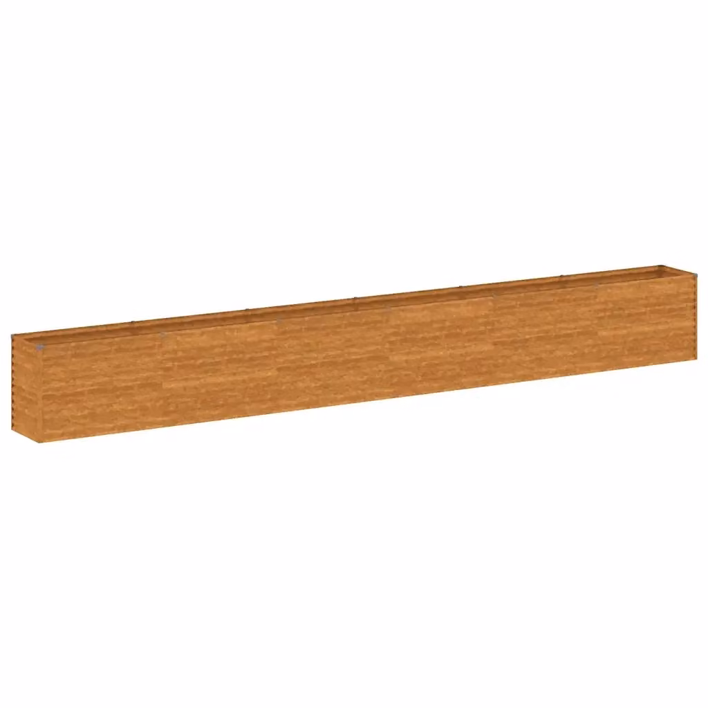 Letto rialzato da giardino Videx in acciaio Corten color marrone L: 578 cm, P: 50 cm, H: 69 cm – 2
