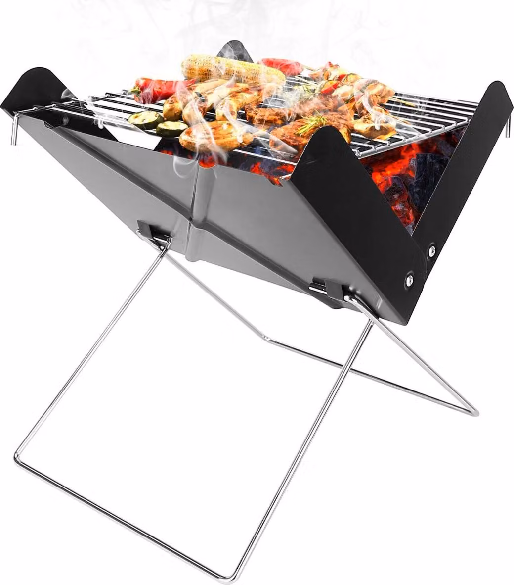 Mini barbecue da giardino pieghevole, da campeggio, portatile