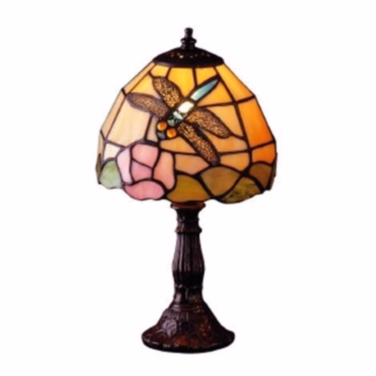 Artistar Lampada da tavolo Tiffany JANNEKE, Multicolore, Soggiorno / Sala da pranzo, Vetro, Tiffany, Lampada da tavolo