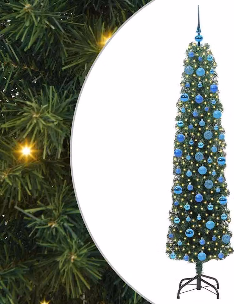 Albero di Natale artificiale con 300 LED Verde 180 cm