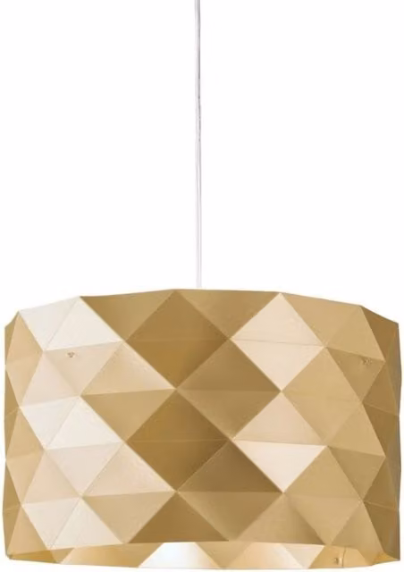 Lampada a sospensione New Gold IPERBRIKO in metallo cromato e oro, L: 40 cm, H: 25 cm – 1
