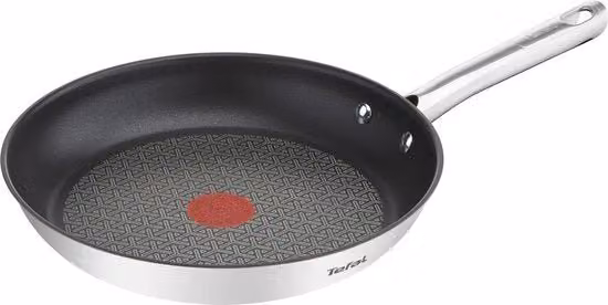 Padella Induttiva in Acciaio Inossidabile 32 Cm con Superficie Antiscivolo e Indicatore di Temperatura