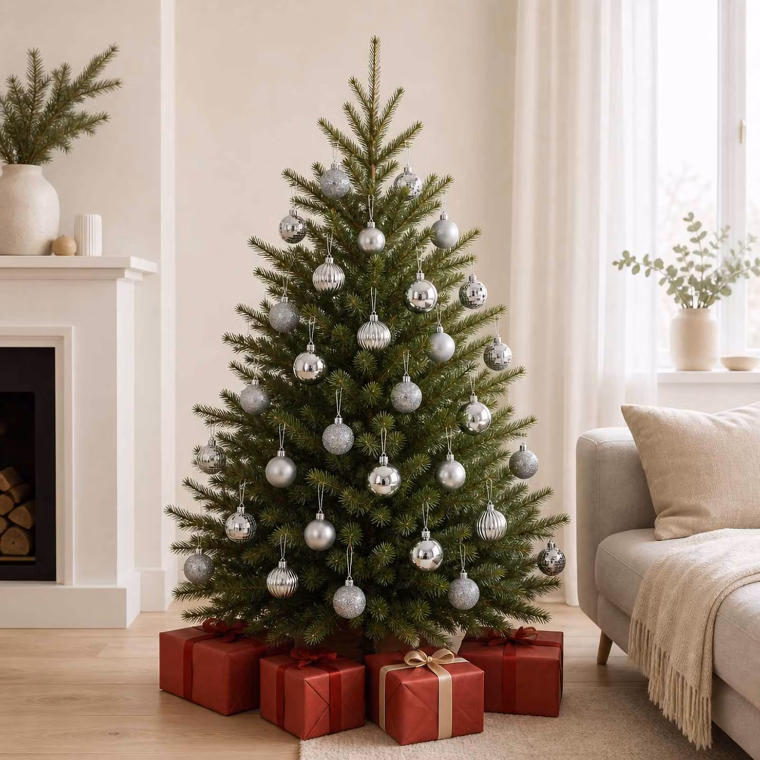 vidaXL Set di Palline di Natale 150 pz Grigio 3 cm Polistirolo