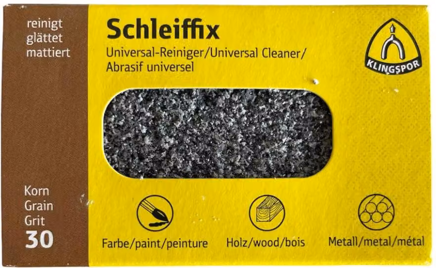 Klingspor Schleiffix Blocco abrasivo universale per metalli grana 30