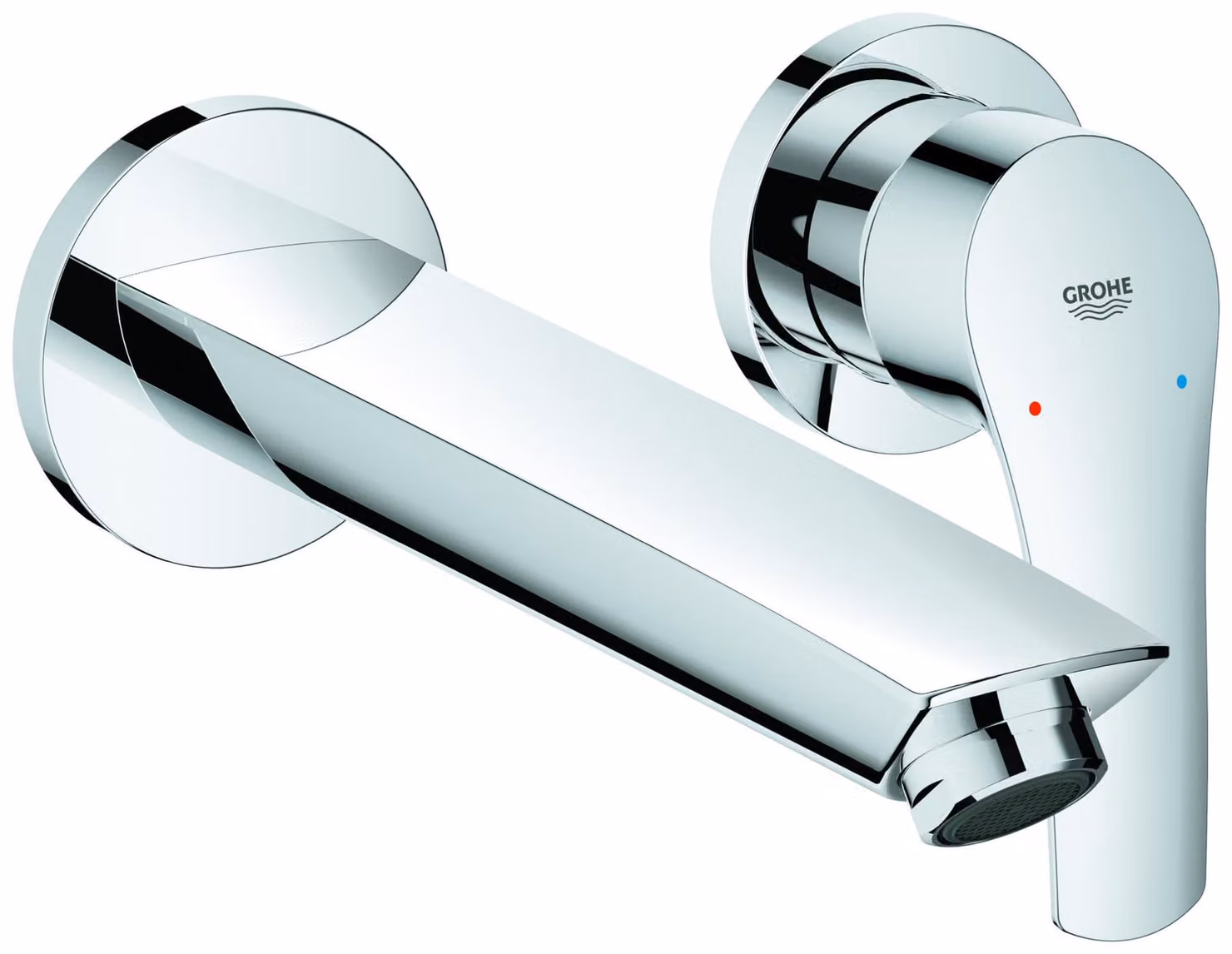 Grohe Eurosmart mitigeur de lavabo 2 trous, montage encastré, saillie 209mm, sans garniture d'écoulement, 29338003, 29338003