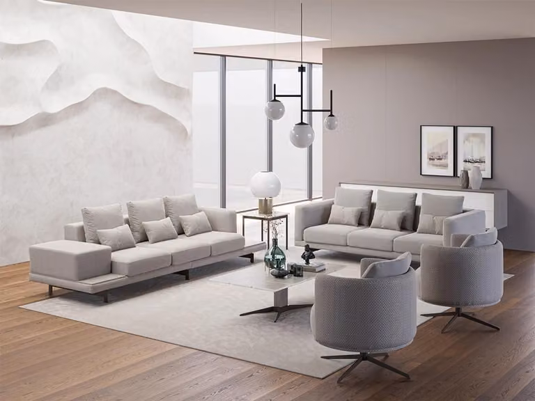 Komplett Set 6tlg 2x Sofa Dreisitzer 2x Sessel Luxus Wohnzimmer Couchtisch