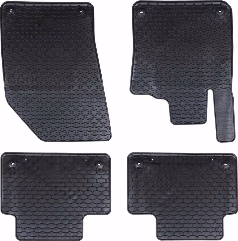 Tappetino per Auto 4 pcs Nero Gomma