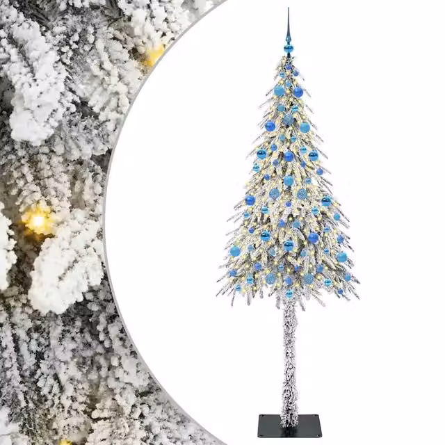 Albero di Natale con 300 LED-Luci decorative natalizie Bianco 210 cm PE e Acciaio 578384