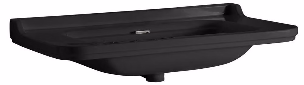 Lavabo in Vetroceramica WALDORF 80x55cm, nero opaco