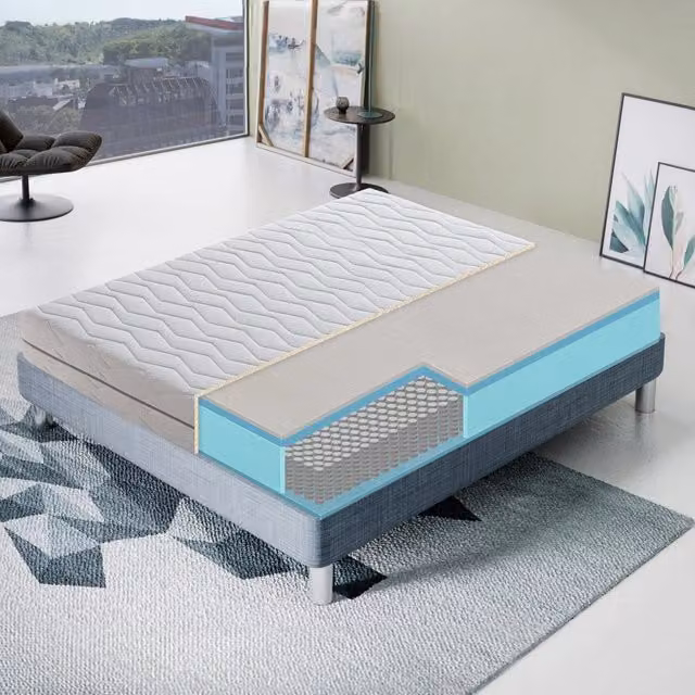 Materasso Singolo KingDream Ibrido con Molle Insacchettate e Memory Foam, Bianco, L/P/H: 80 x 190 x 23 cm