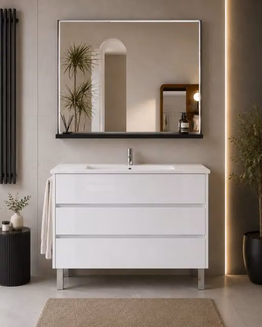 Mobile bagno con lavabo ORIGENBATH IMPERIA senza specchio 60x45 cm bianco