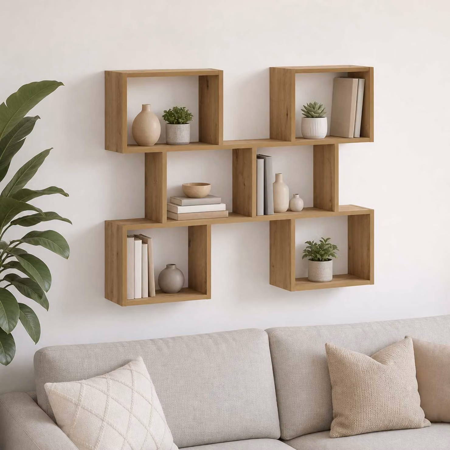 vidaXL Scaffale da parete Rovere Artigianale 103 x 17 x 80 cm