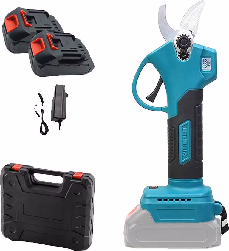 Potatore elettrico, motore brushless, interruttore di sicurezza, 2 batterie, 1 spina di tipo EU