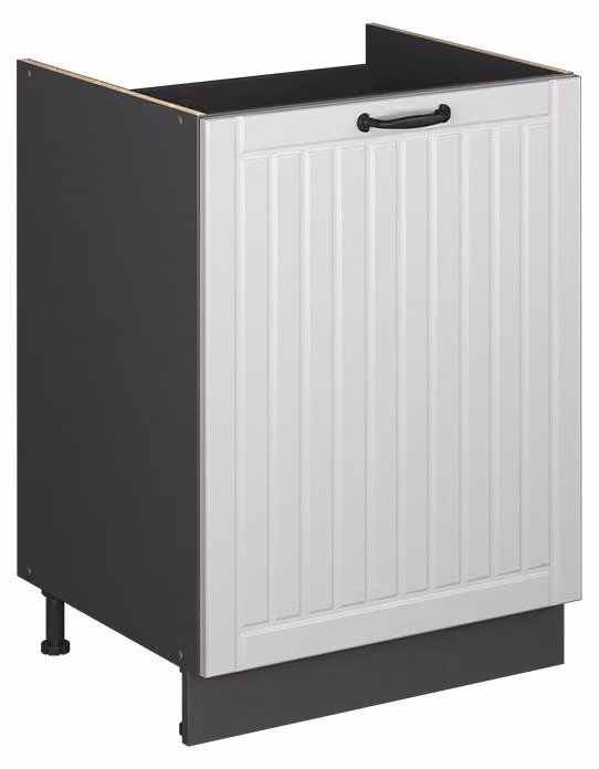 Mobile lavello cucina Vicco Fame-Line Bianco rustico/Antracite 60 cm, Model 63439