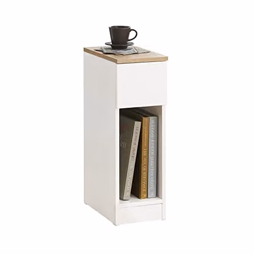 SoBuy Comodino stretto 20 cm con cassetto, 20x35x60 cm Camera