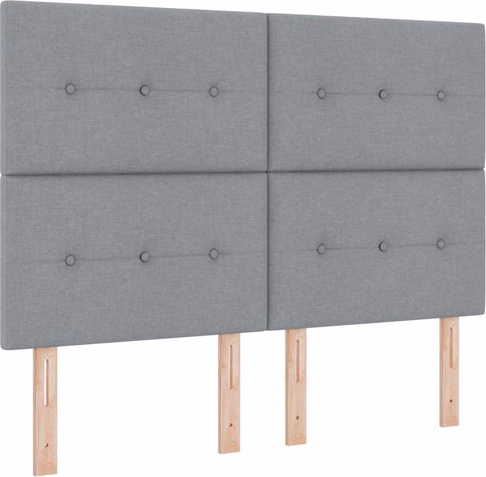 Testiera regolabile in altezza Grigio chiaro 160 cm Tessuto