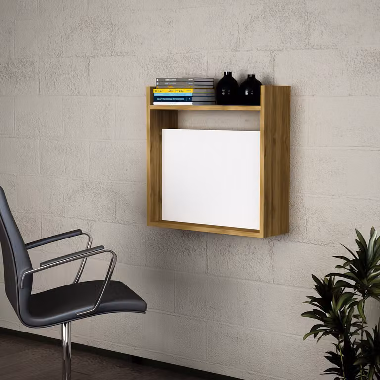 Skye Decor, Laptop - Bianco, Noce, Scrivanie, Bianco, Piano in melamina, 60 x 19,6 x 60 cm