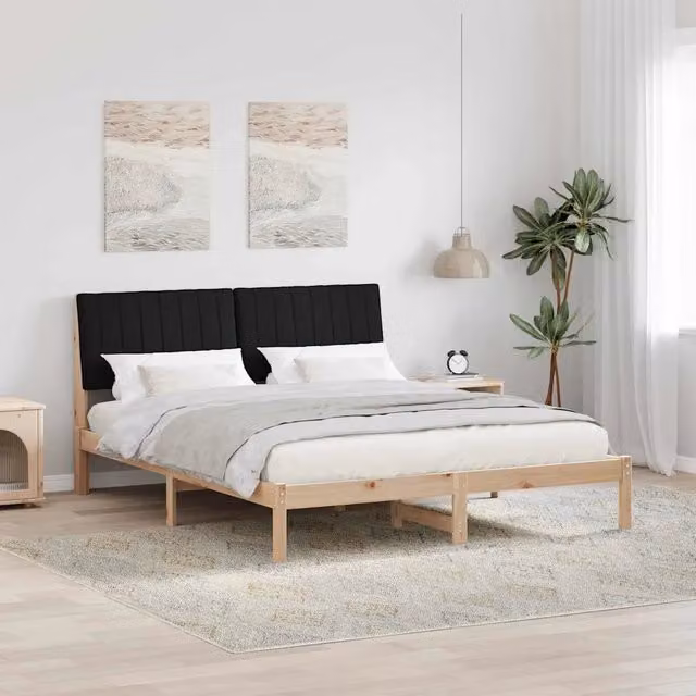 Struttura letto moderna vidaXL in pino massello marrone L/P/H: 160 x 200 cm