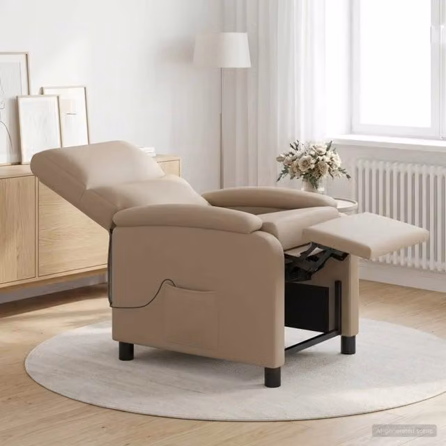 Divano Sedia-Poltrona Massaggiante Cappuccino Similpelle 702829