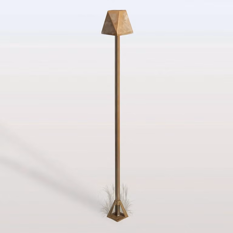 Moretti Luce Lampioncino da giardino Silva Edge, Bronzo / Ottone antico, Ottone, Campagna / Rustiche, Lampada LED da esterni