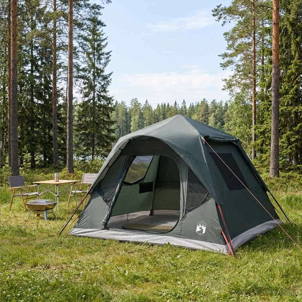 Tenda Istantanea vidaXL Verde militare L: 305 cm, P: 275 cm, H: 190 cm